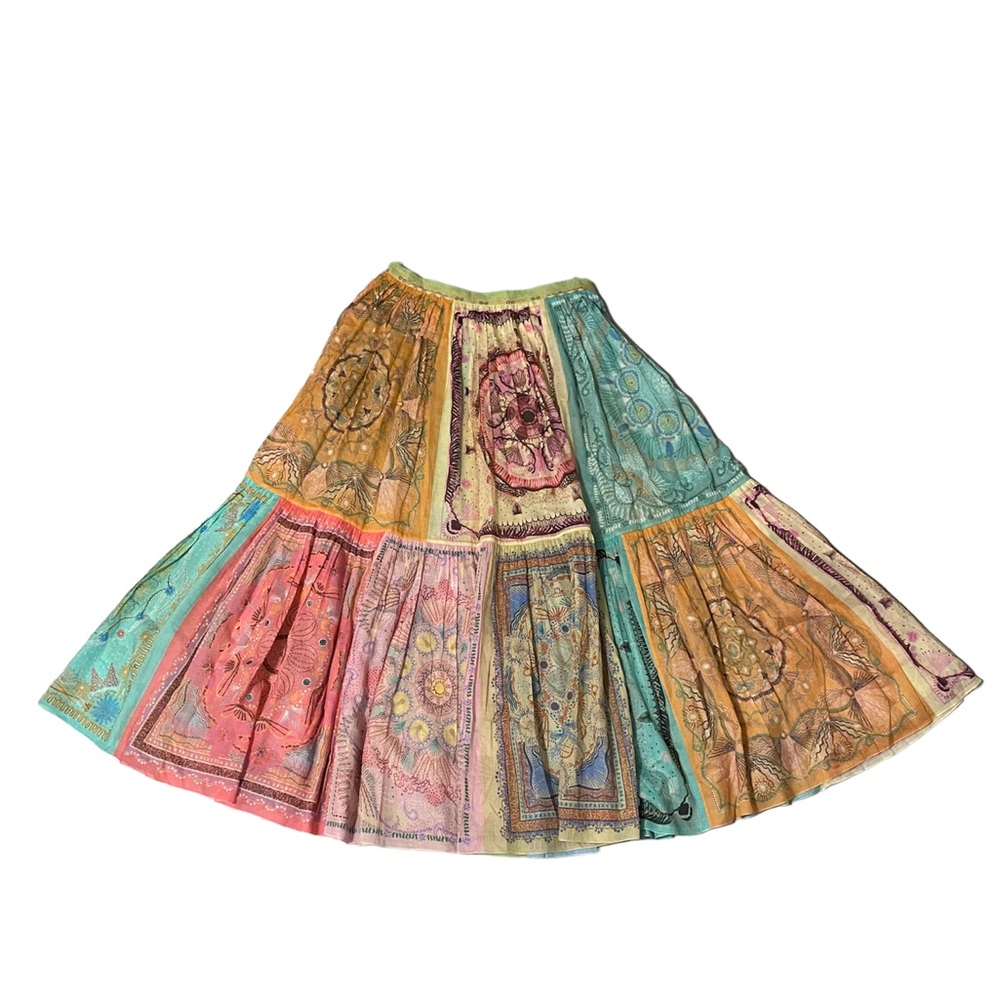 Dior Multicolored, Long, Pleated Skirt